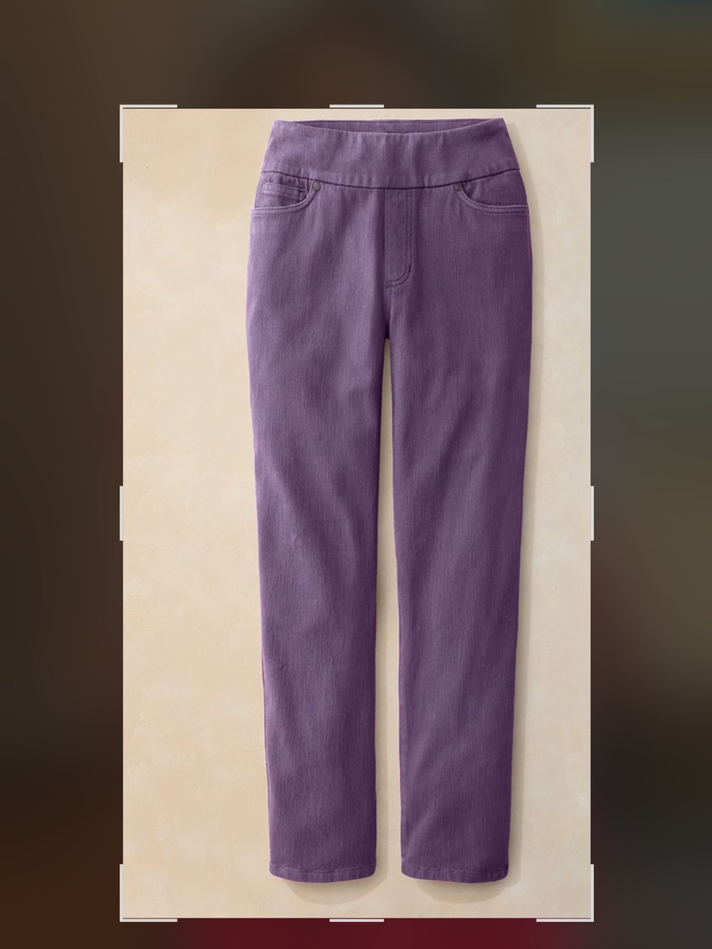 Coldwater Creek purple  (deep, thistle) Knit jeans